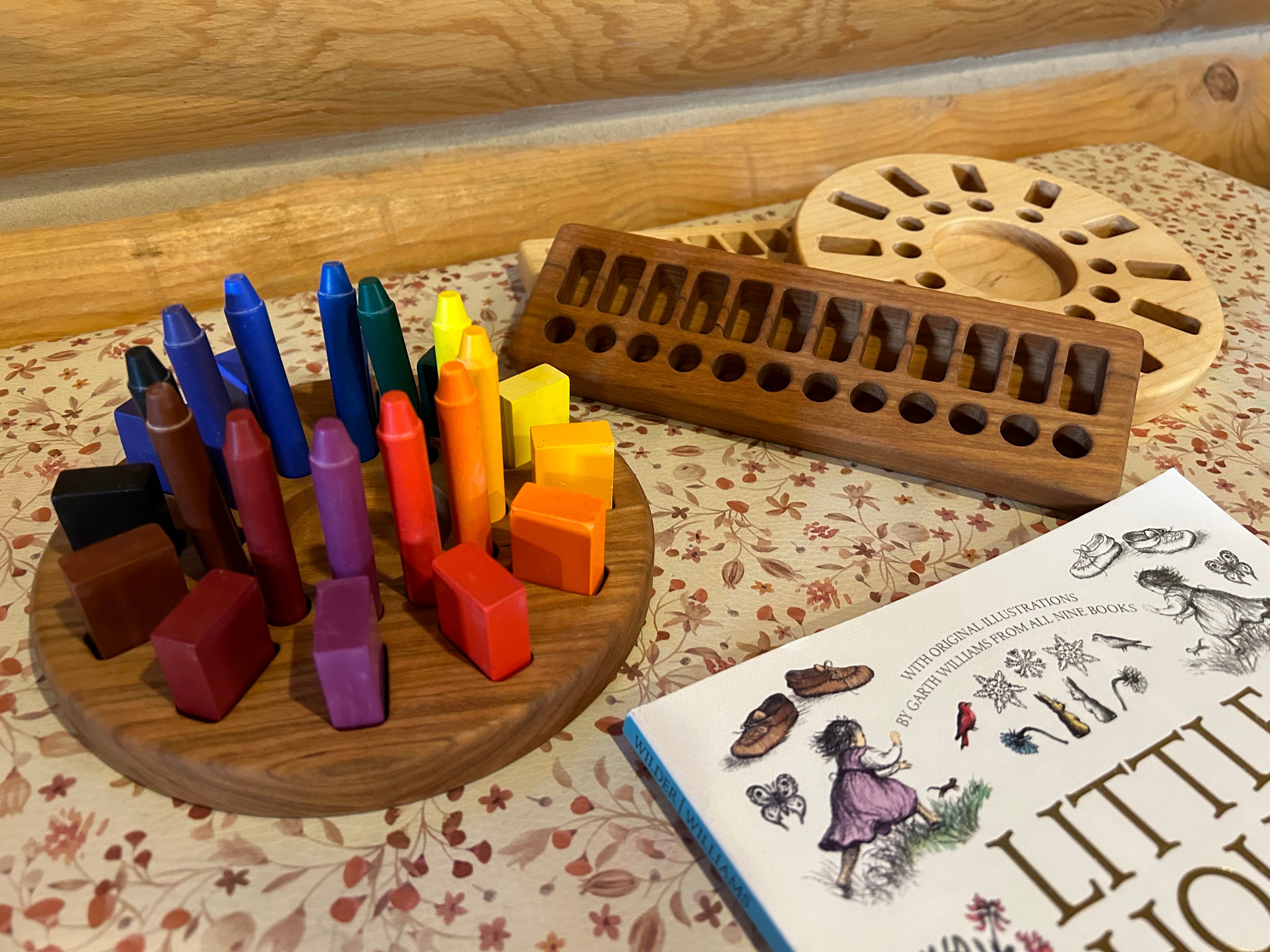 Wooden Crayon Holder - Circle