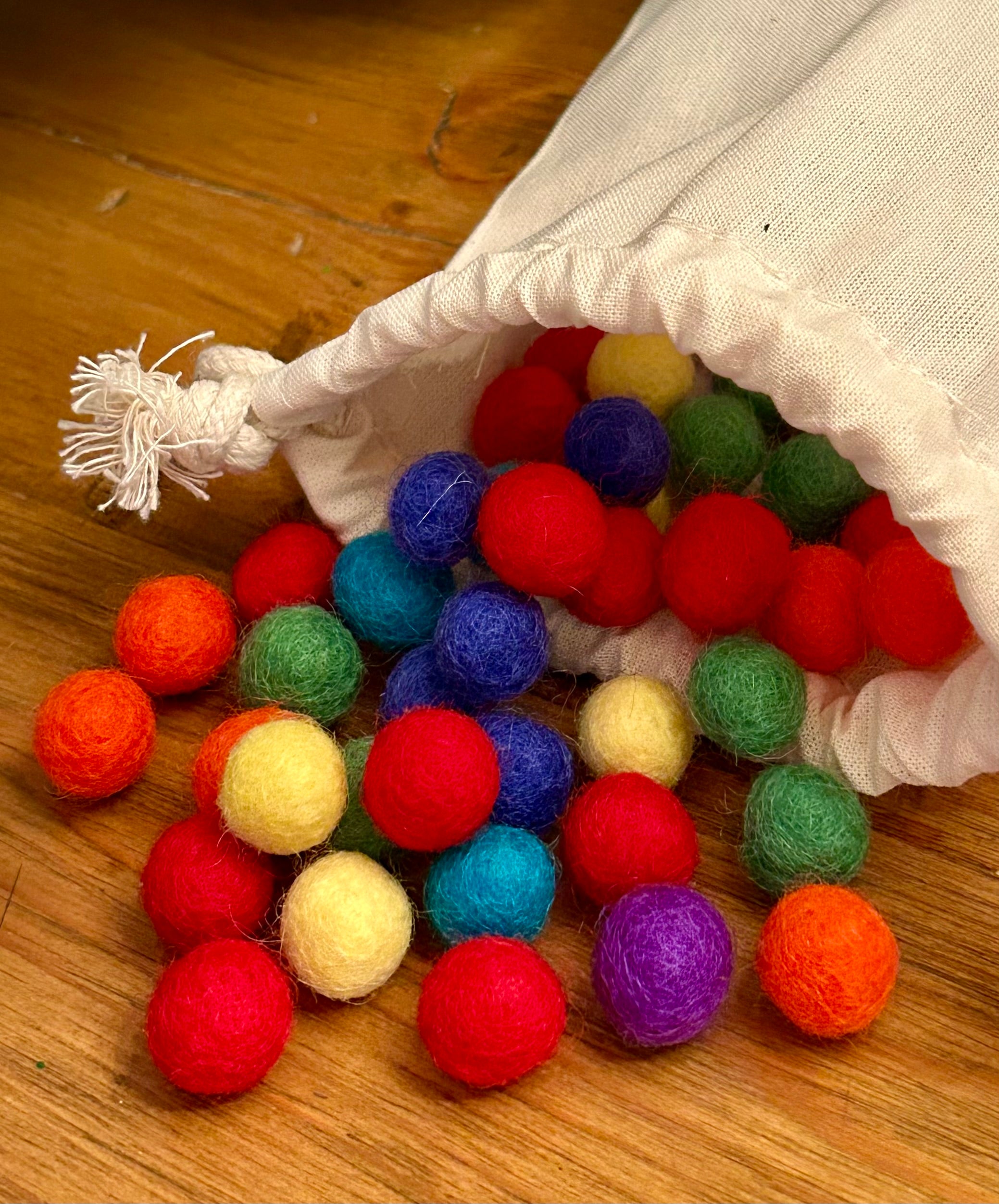 Rainbow Felt Balls