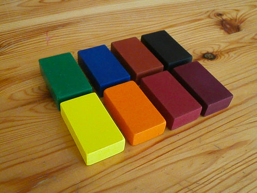 Organic Beeswax Crayons - 8 Block Crayons