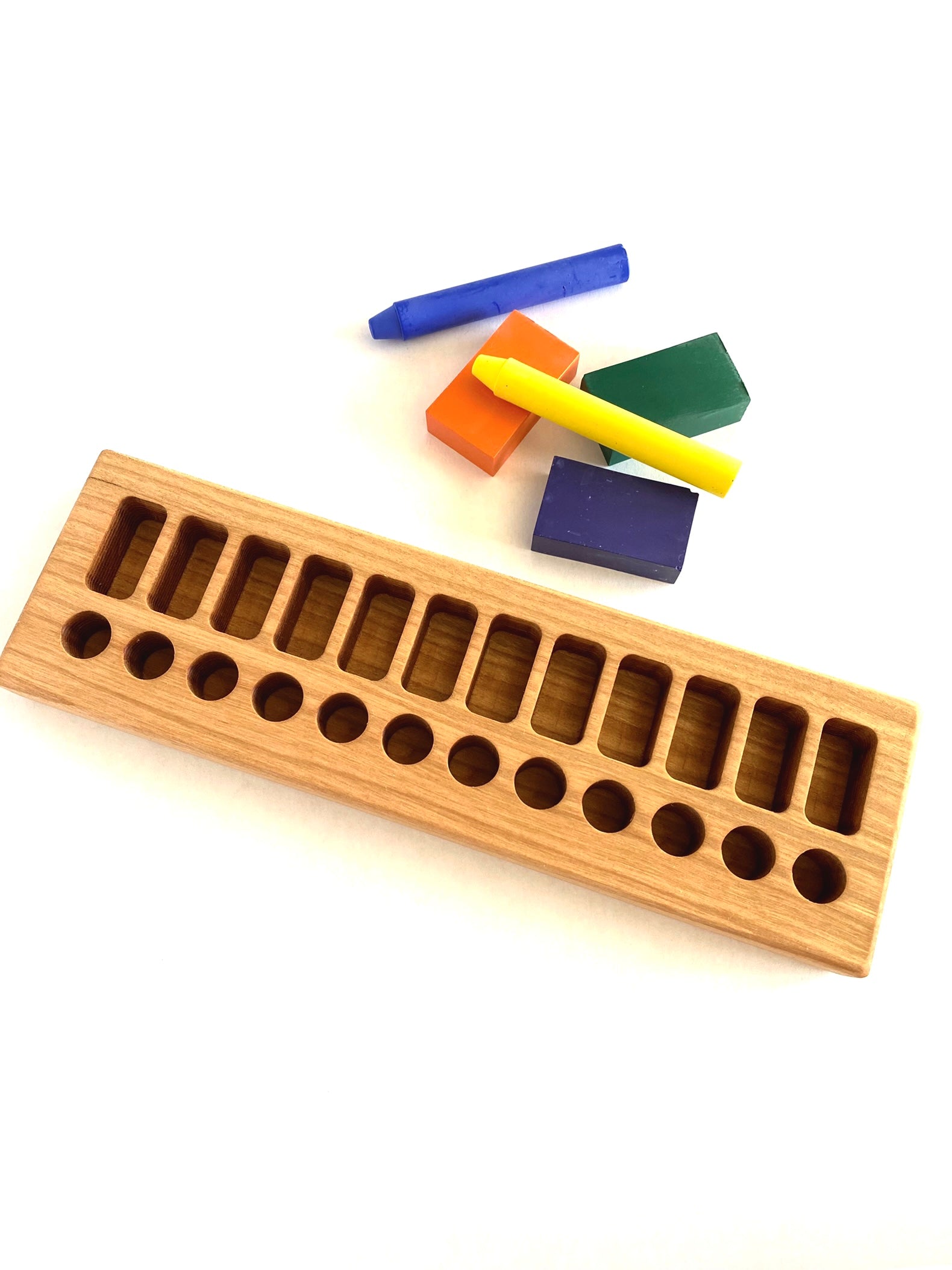 Wooden Crayon Holder - Rectangle