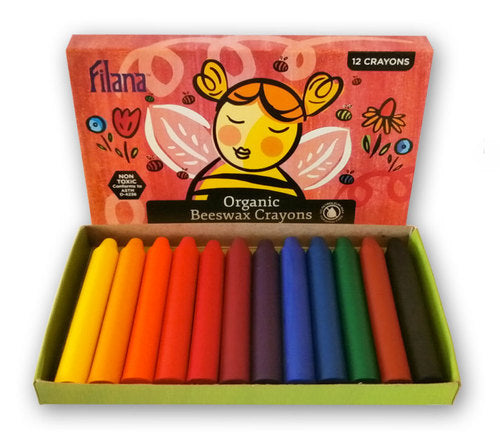 Organic Beeswax Crayons - 12 sticks